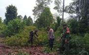 Babinsa Koramil 02/Tebing Tinggi Bersama Bhabinkamtibmas Patroli Karhutla di Selatpanjang Kota