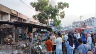 Enam Ruko di Pasar Inpres Bangkinang Kota Hangus Terbakar