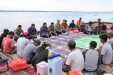 HUT ke-72 Polairud, Kapolres Meranti Salurkan Bansos dan Dengarkan Curhat Nelayan Kecil